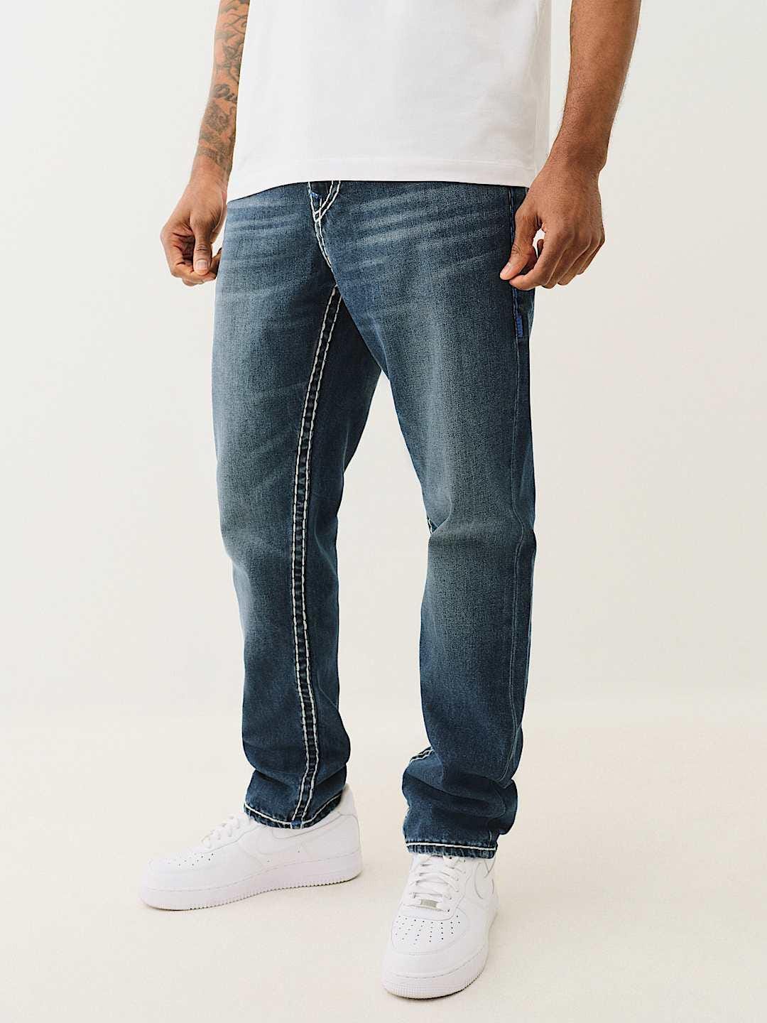 True Religion Men SUPER T Rocco Slim Fit Dark Wash Jeans - Image 6