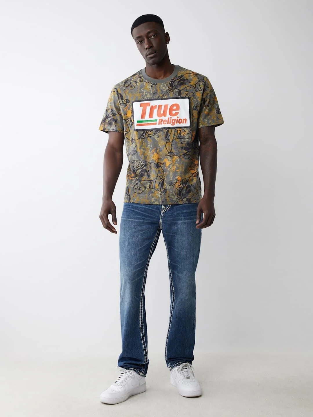 True Religion Men Multi Printed Round Neck TShirt - Image 2