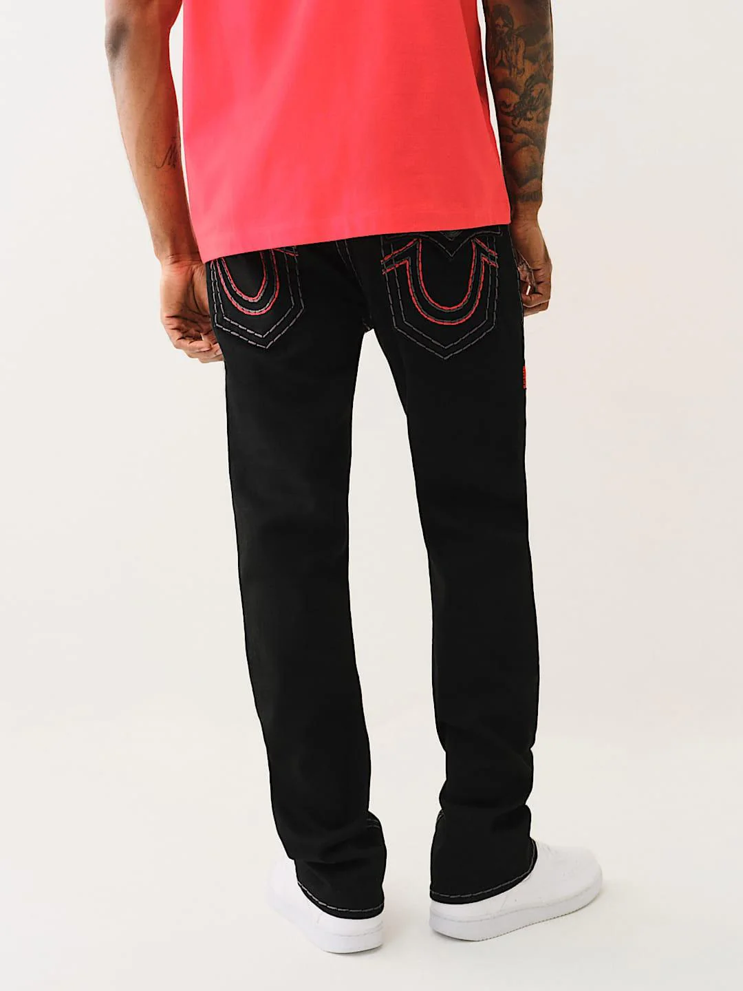 True Religion Men SUPER T Ricky Straight Fit Mid Rise Jeans - Image 3