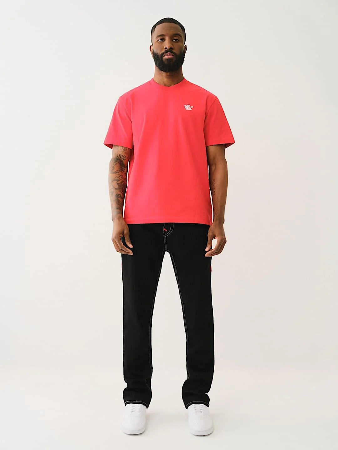 True Religion Men SUPER T Ricky Straight Fit Mid Rise Jeans - Image 6