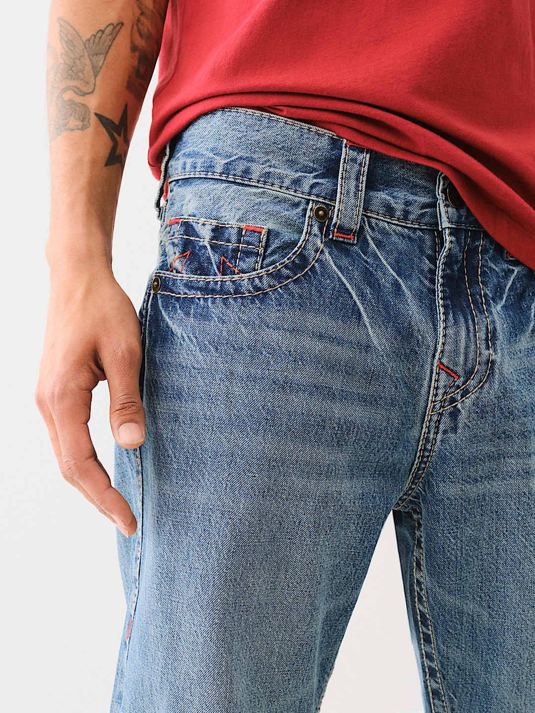 True Religion Men BIG T Geno Skinny Fit Medium Wash Jeans - Image 5