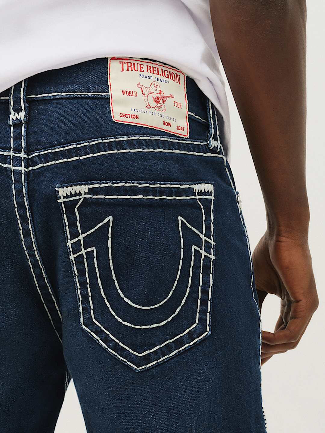 True Religion Men SUPER T Rocco Slim Fit Dark Wash Jeans