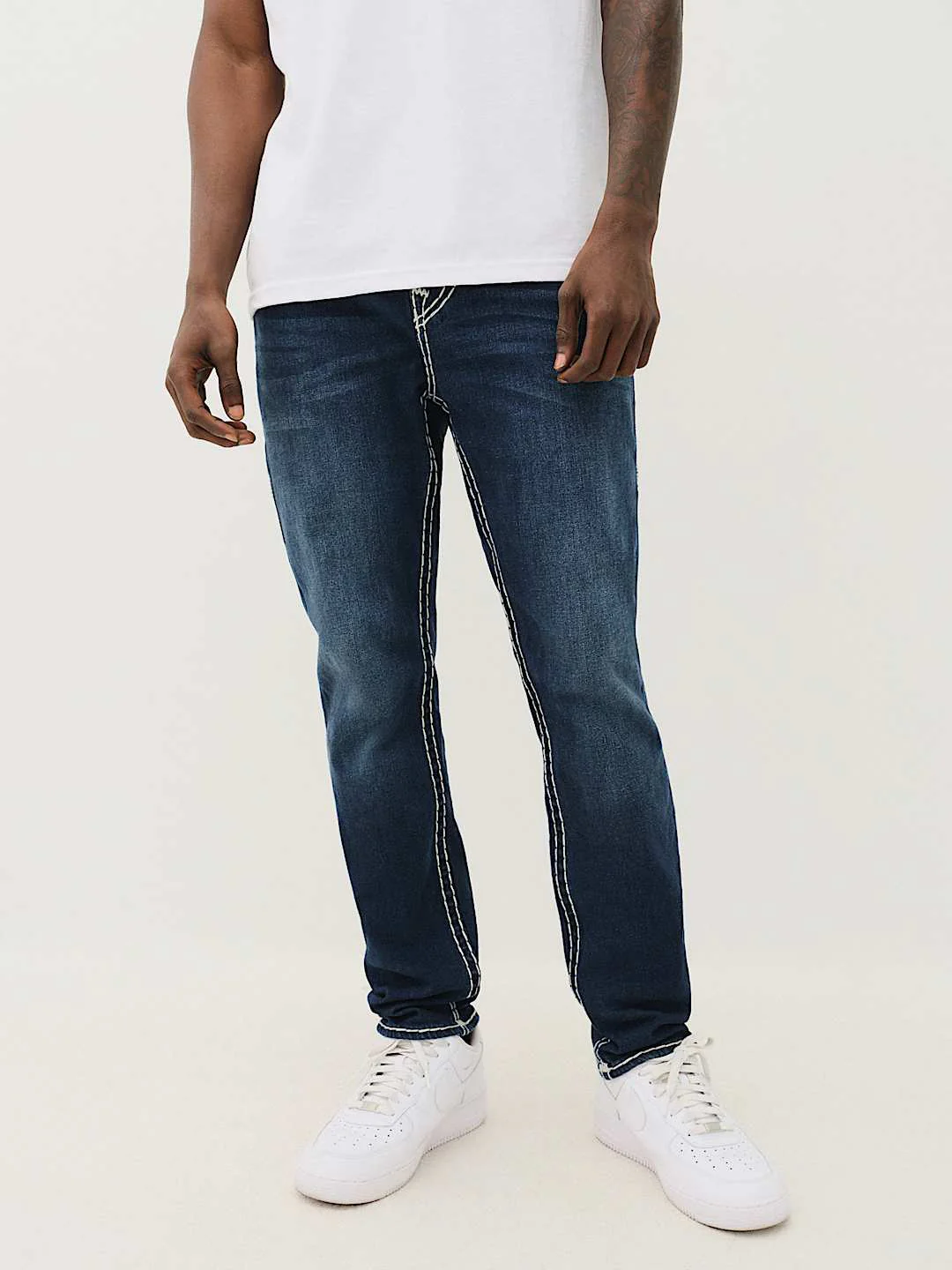 True Religion Men SUPER T Rocco Slim Fit Dark Wash Jeans - Image 2
