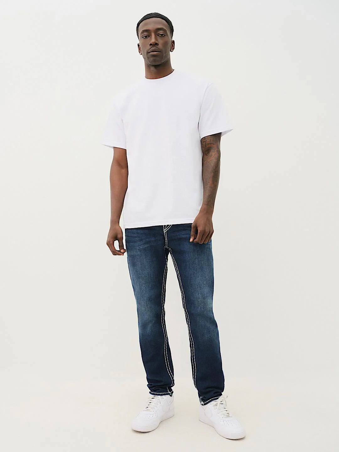 True Religion Men SUPER T Rocco Slim Fit Dark Wash Jeans - Image 5