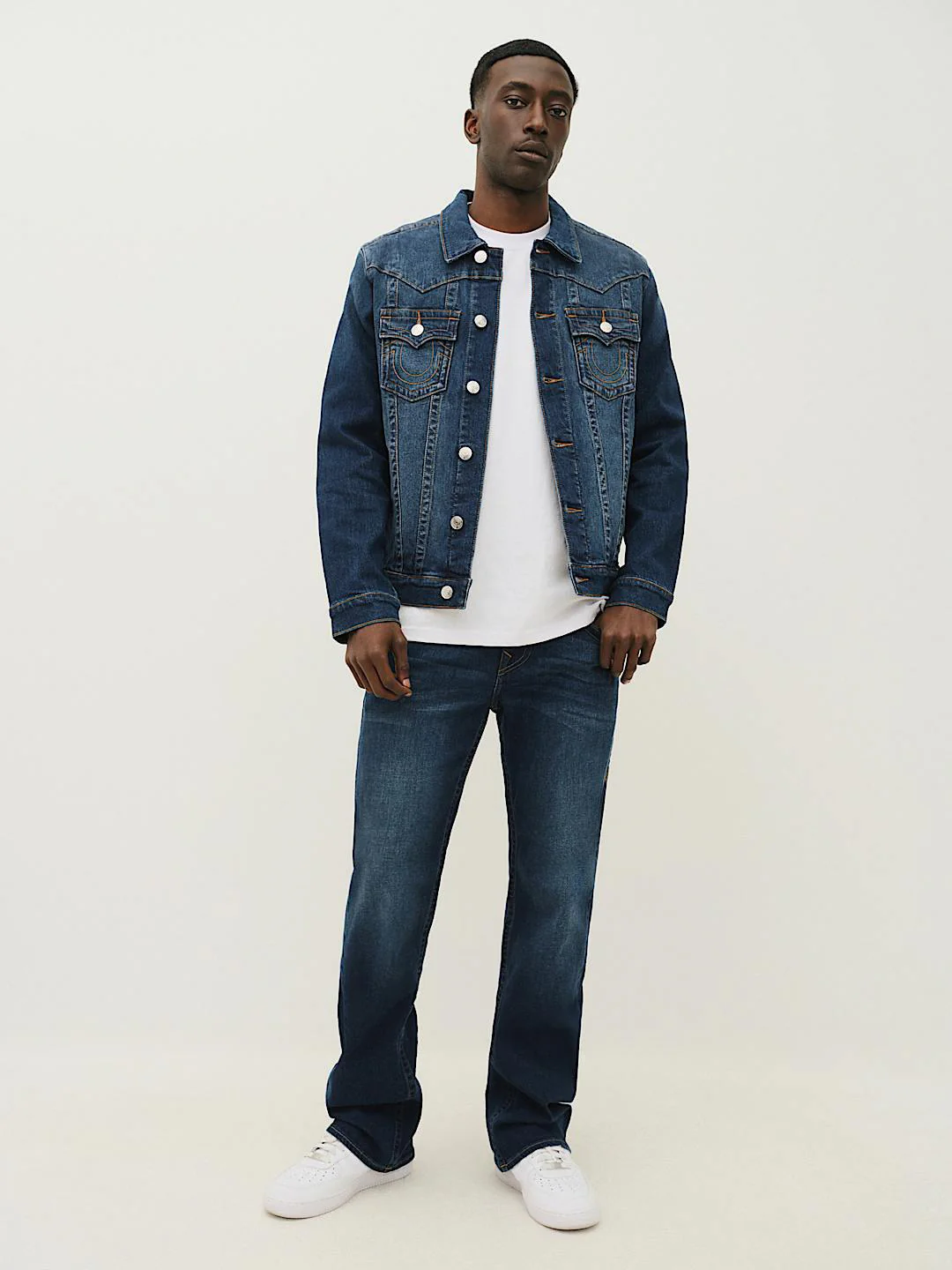 True Religion Men SN Billy Bootcut Fit Dark Wash Jeans - Image 5