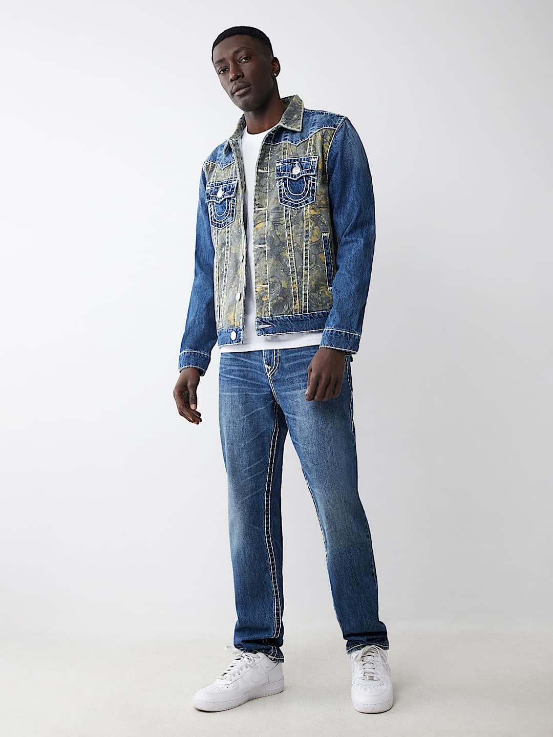 True Religion Men Blue Washed Shirt Collar Jacket - Image 5