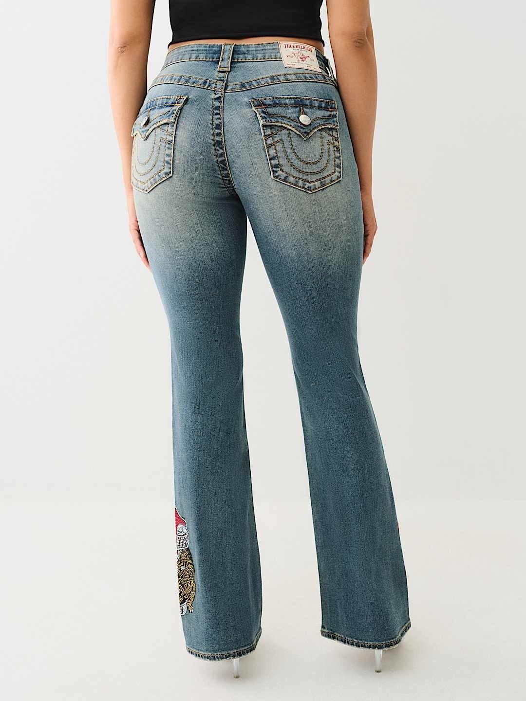 True Religion Women Blue Boot Cut Washed Jeans - Image 6