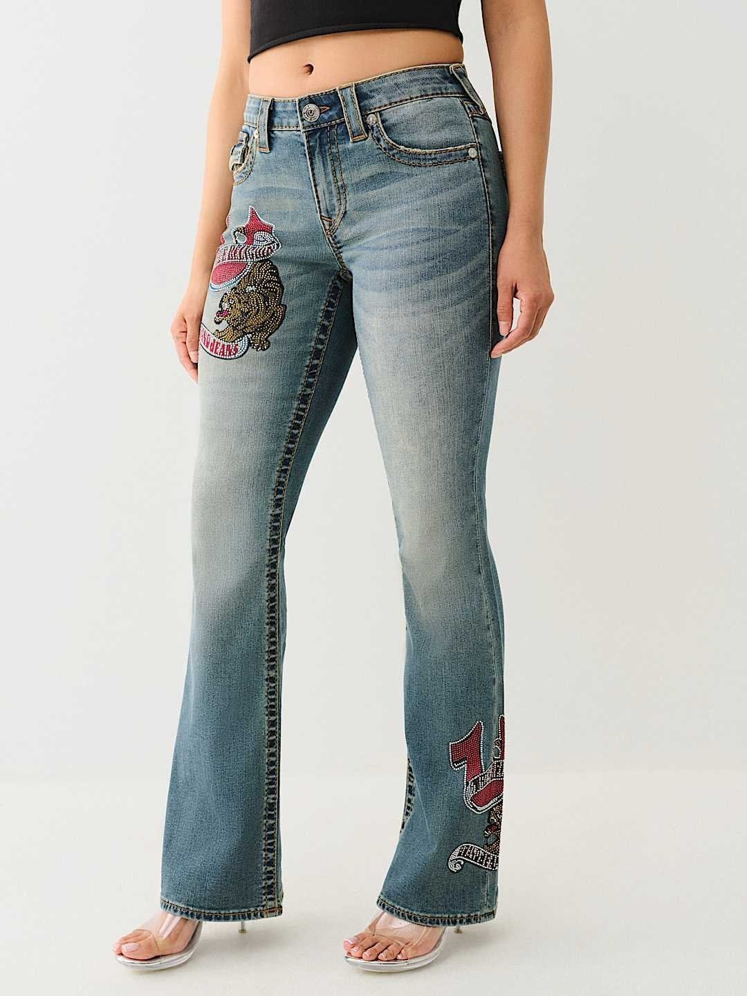 True Religion Women Blue Boot Cut Washed Jeans - Image 7