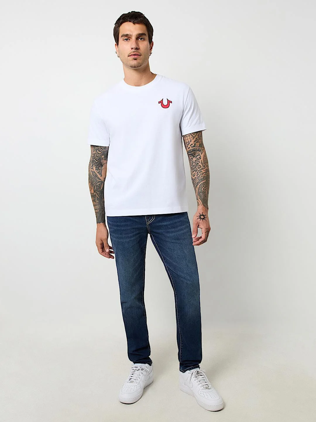 True Religion Men BIG T Rocco Slim Fit Dark Wash Jeans - Image 5