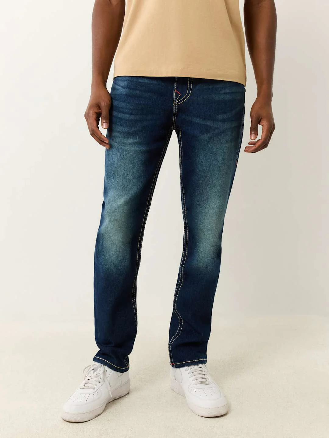True Religion Men BIG T Geno Skinny Fit Dark Wash Jeans - Image 2