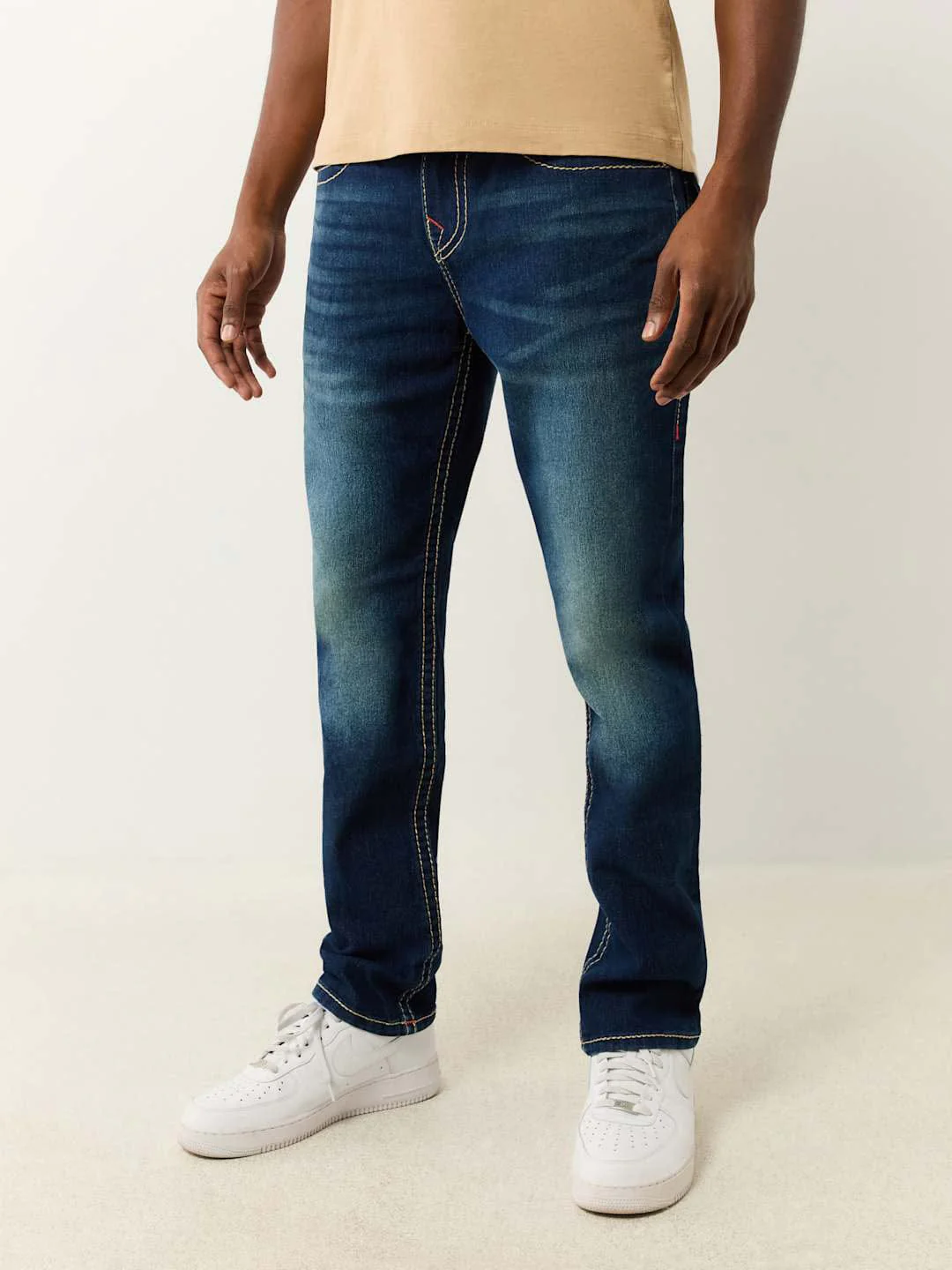 True Religion Men BIG T Geno Skinny Fit Dark Wash Jeans - Image 3