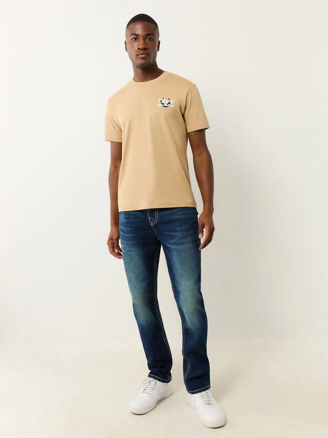 True Religion Men BIG T Geno Skinny Fit Dark Wash Jeans - Image 6