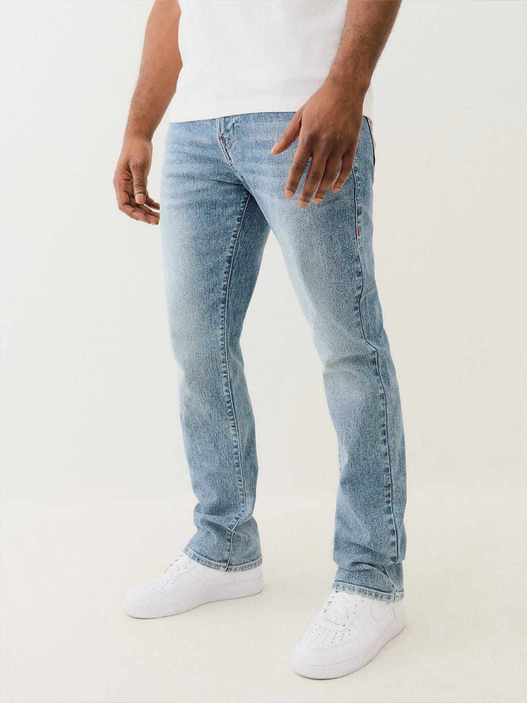 True Religion Men SN Ricky Straight Fit Light Wash Jeans - Image 3