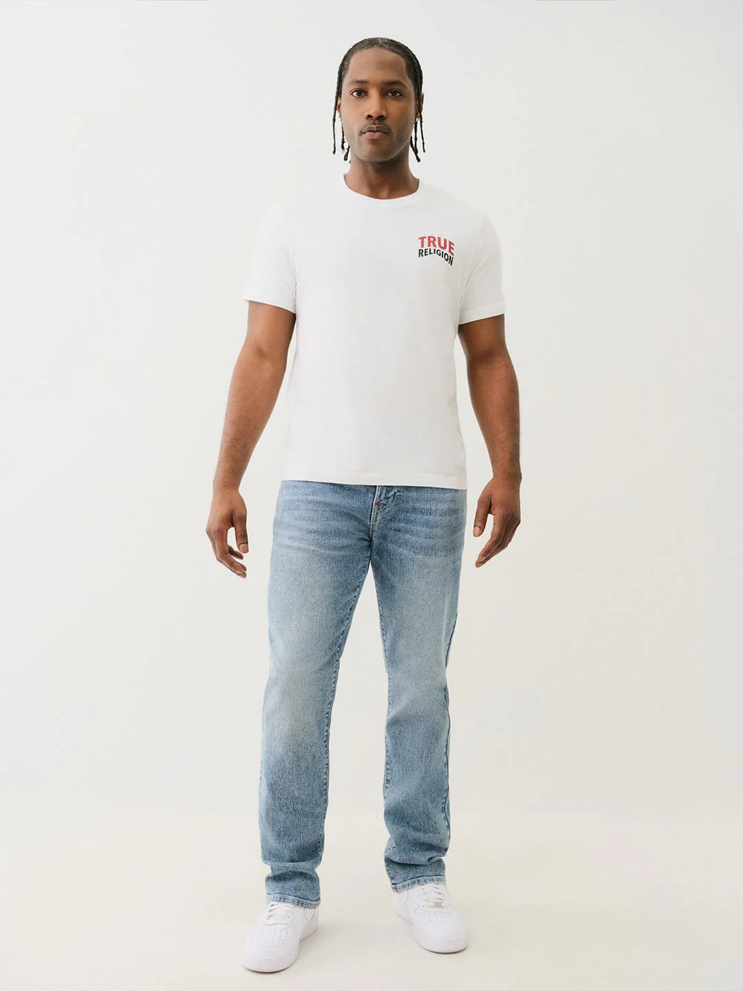 True Religion Men SN Ricky Straight Fit Light Wash Jeans - Image 6
