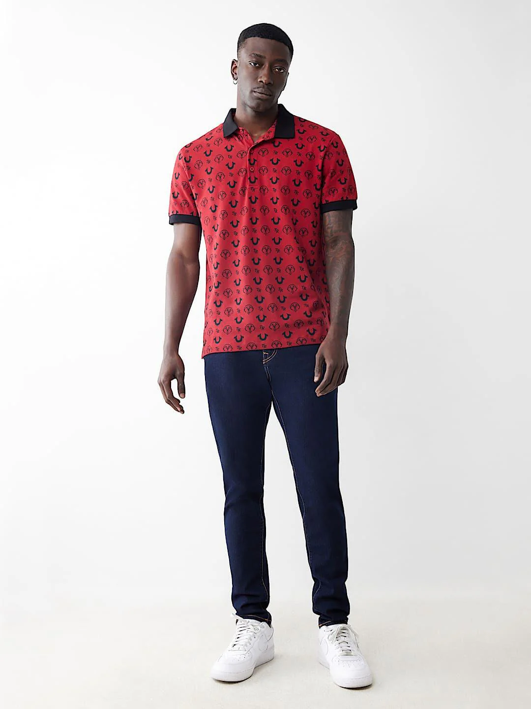 True Religion Men SN Rocco Slim Fit Dark Wash Jeans - Image 4
