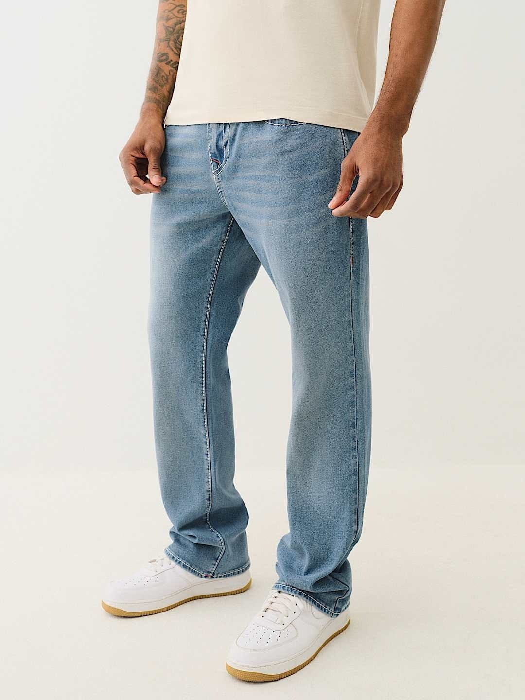 True Religion Men BIG T Billy Bootcut Fit Medium Wash Jeans - Image 3