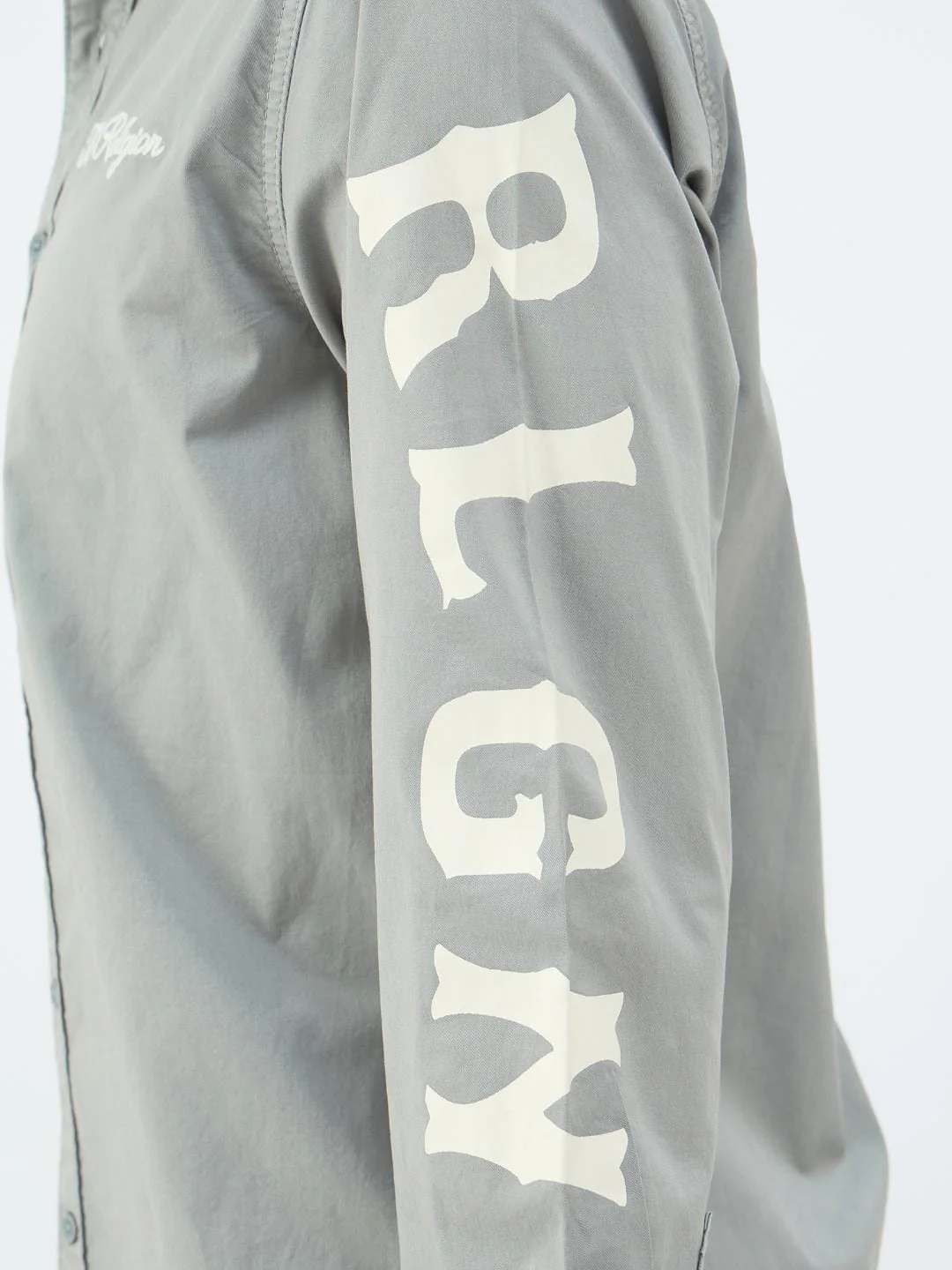 True Religion Men Grey Solid Collar Shirt - Image 7