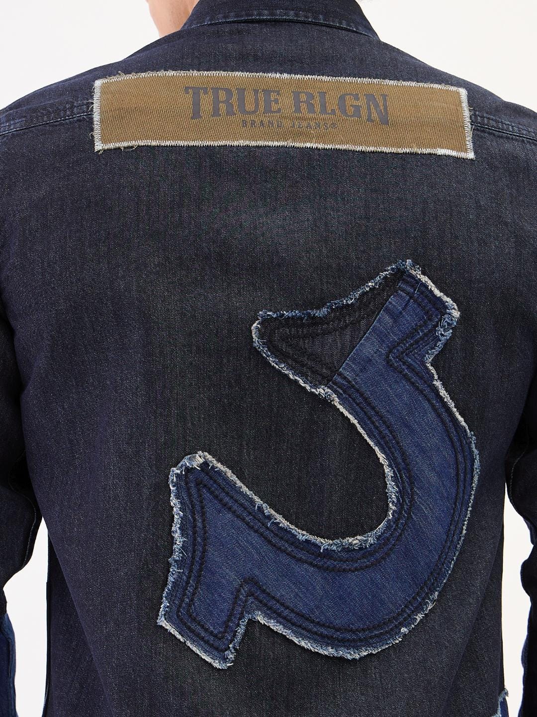 True Religion Men Blue Solid Collar Shirt - Image 6