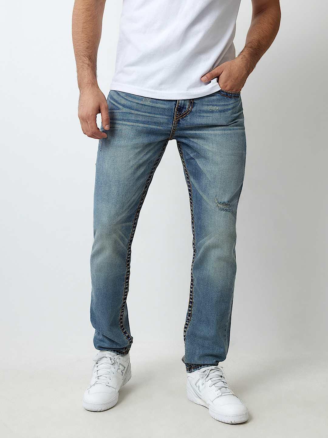 True Religion Men SUPER T Rocco Slim Fit Medium Wash Jeans - Image 2