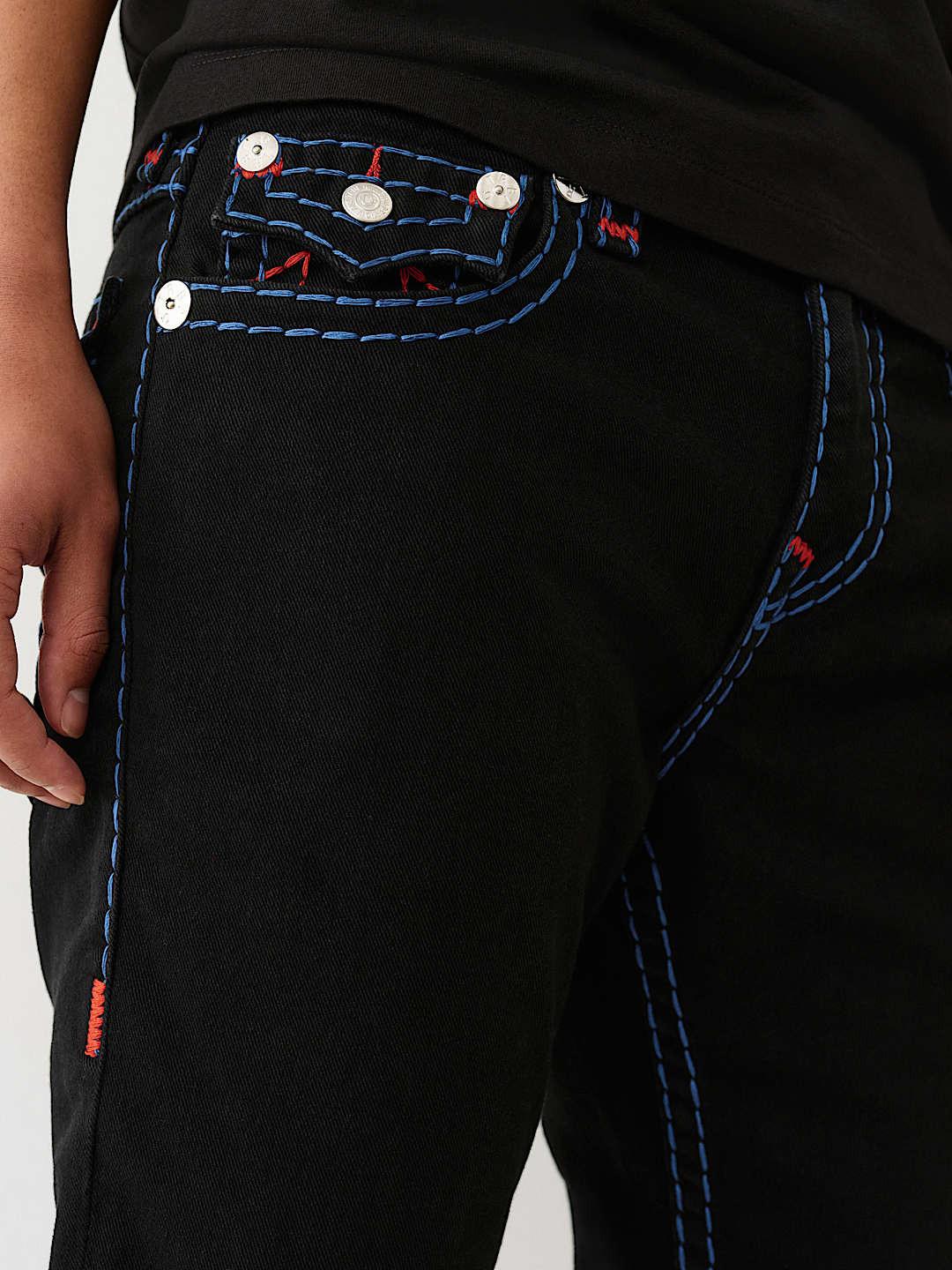 True Religion Men SUPER T Ricky Straight Fit Mid Rise Jeans - Image 5