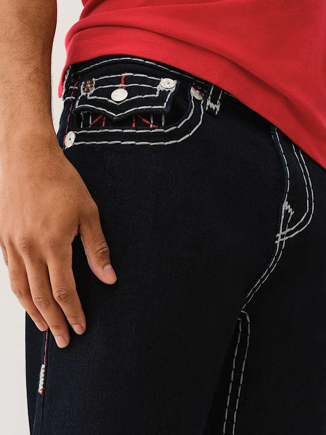 True Religion Men SUPER T Geno Skinny Fit Dark Wash Jeans - Image 6