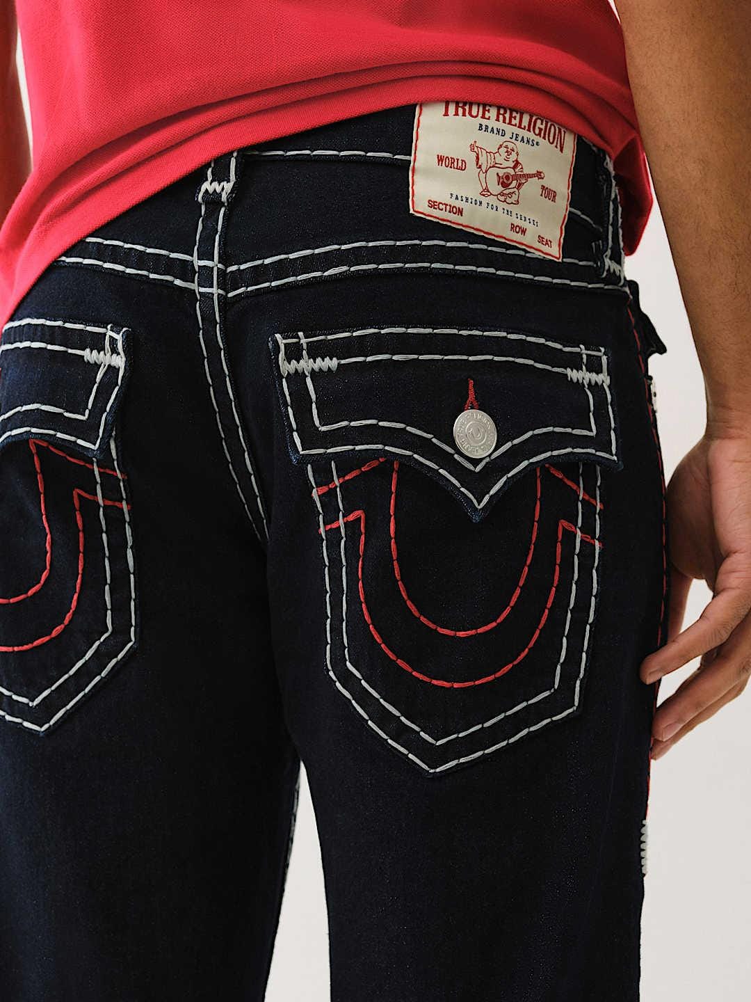 True Religion Men SUPER T Geno Skinny Fit Dark Wash Jeans - Image 7
