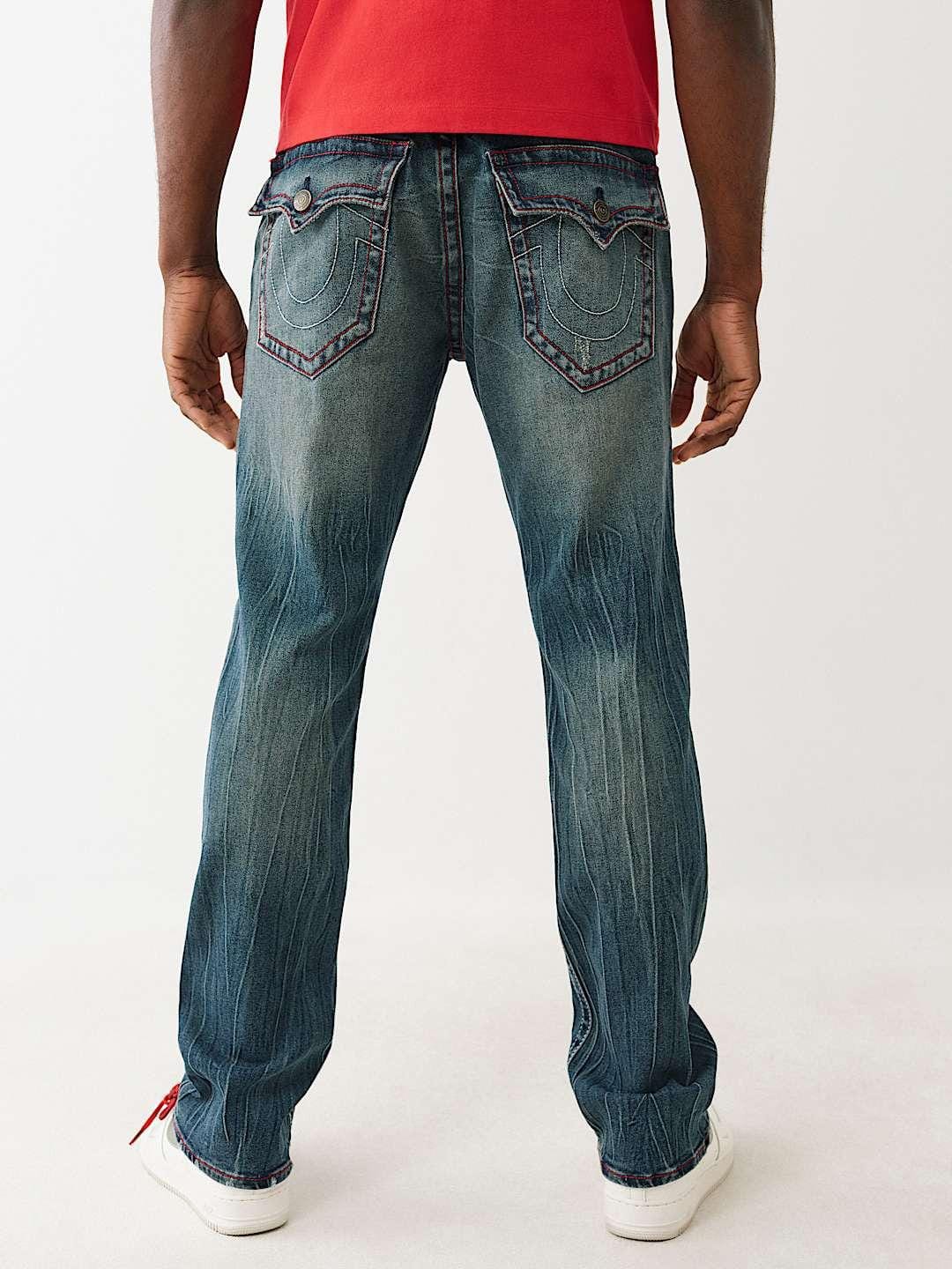 True Religion Men SN Ricky Straight Fit Dark Wash Jeans - Image 3