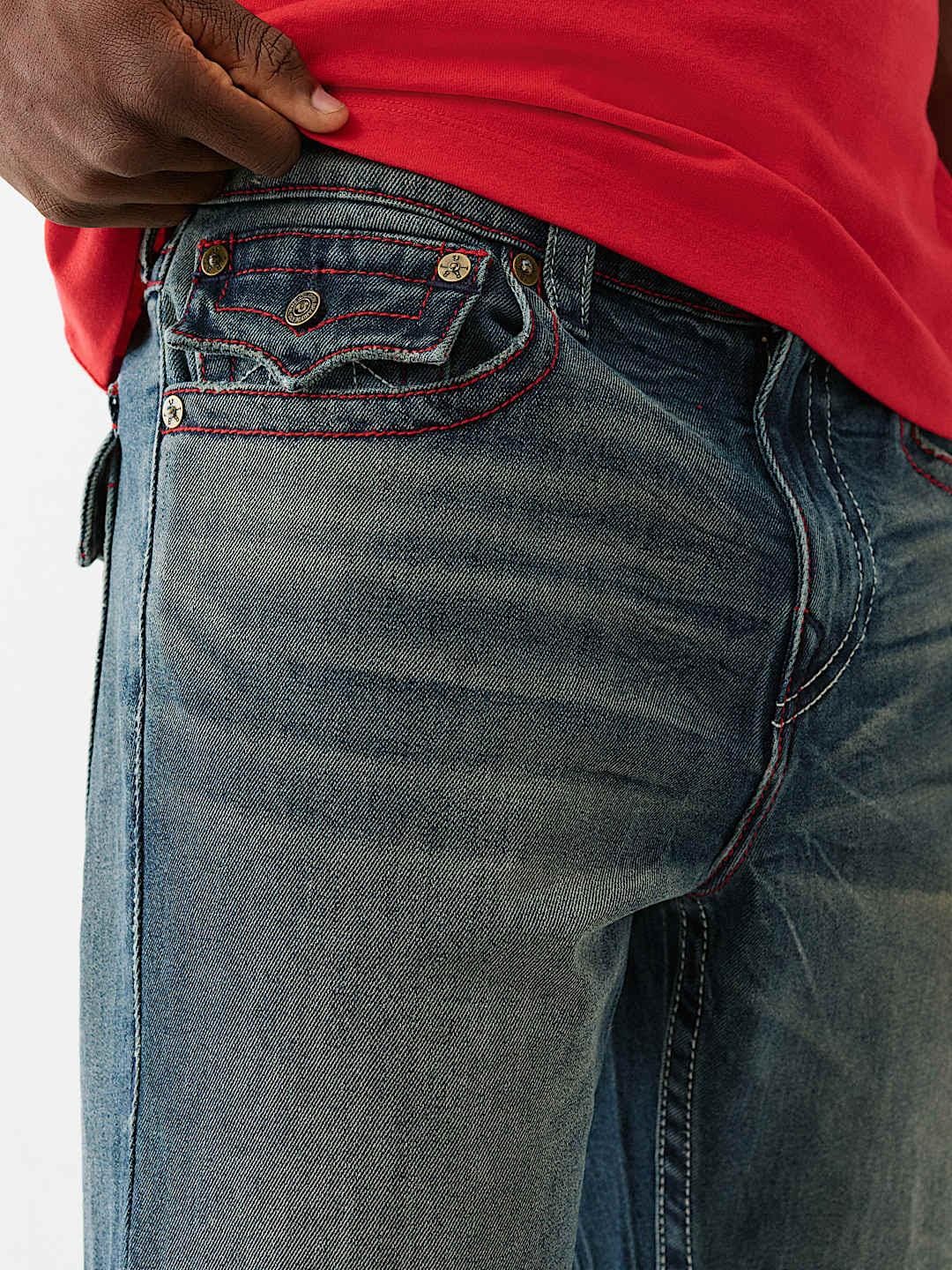 True Religion Men SN Ricky Straight Fit Dark Wash Jeans - Image 5