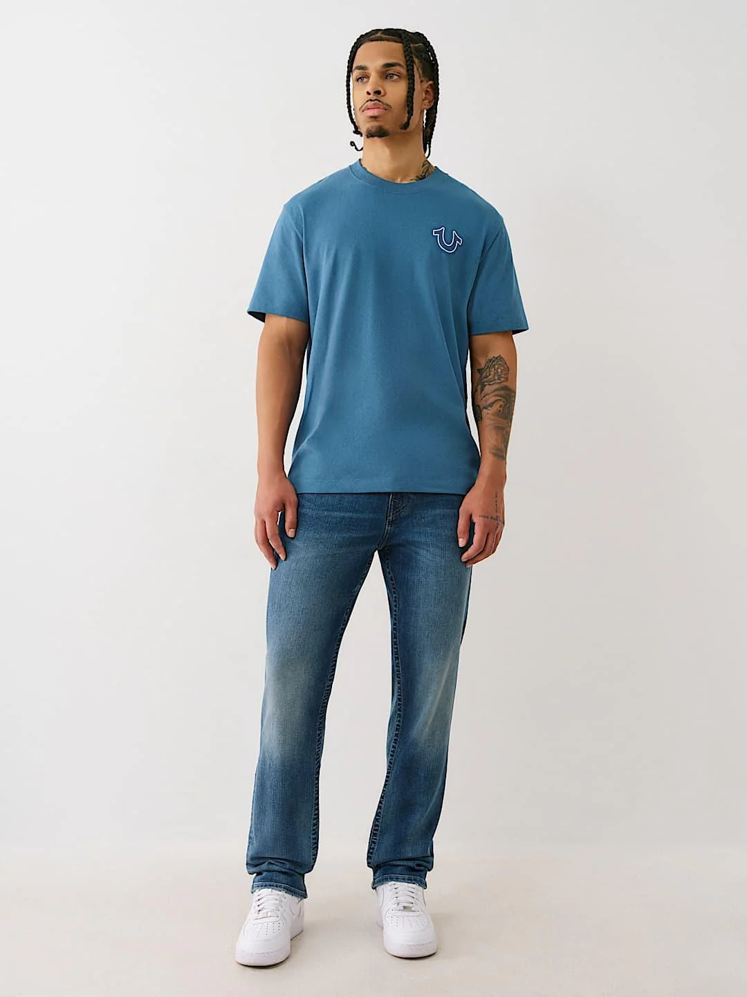 True Religion Men SN Geno Skinny Fit Medium Wash Jeans - Image 4