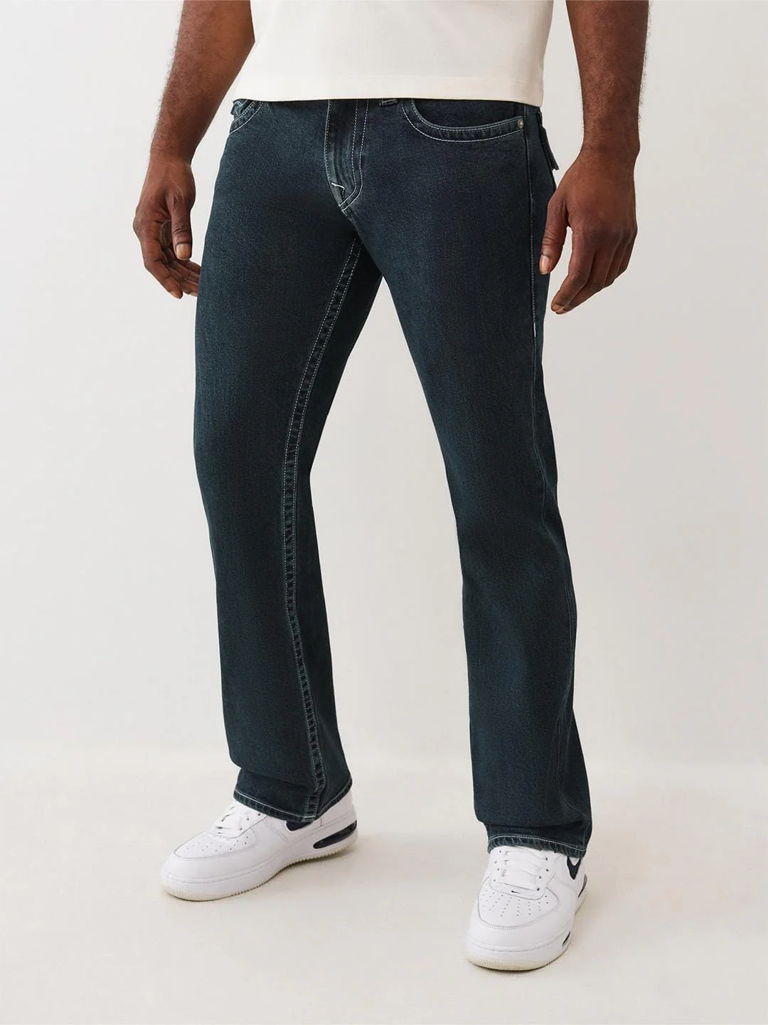 True Religion Men SN Billy Bootcut Fit Dark Wash Jeans - Image 4