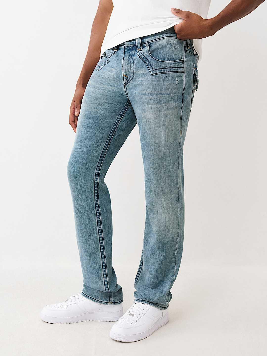 True Religion Men SN Ricky Straight Fit Medium Wash Jeans - Image 4