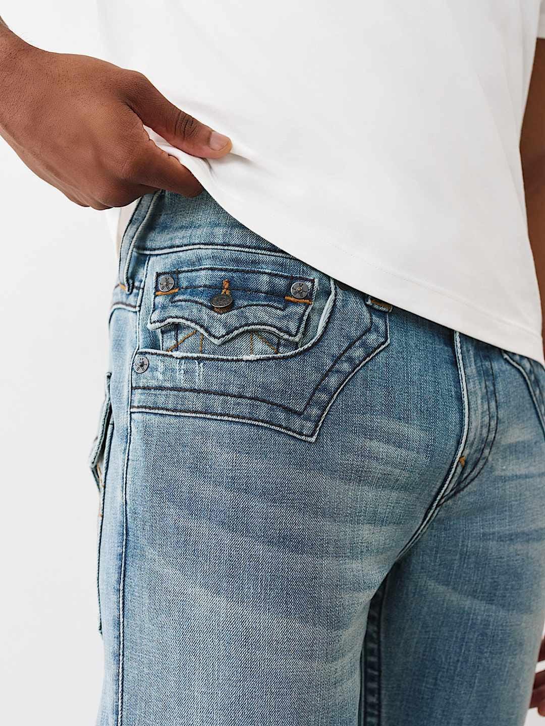 True Religion Men SN Ricky Straight Fit Medium Wash Jeans - Image 5