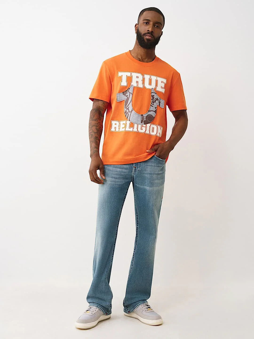 TRUE RELIGION Men BILLY SN Light Blue Jeans - Image 4