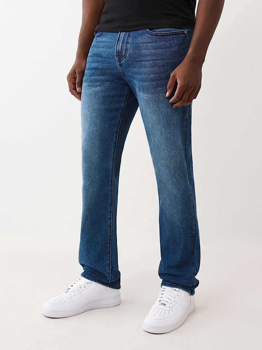 TRUE RELIGION Men Blue SN Ricky Straight Fit Jeans - Image 5