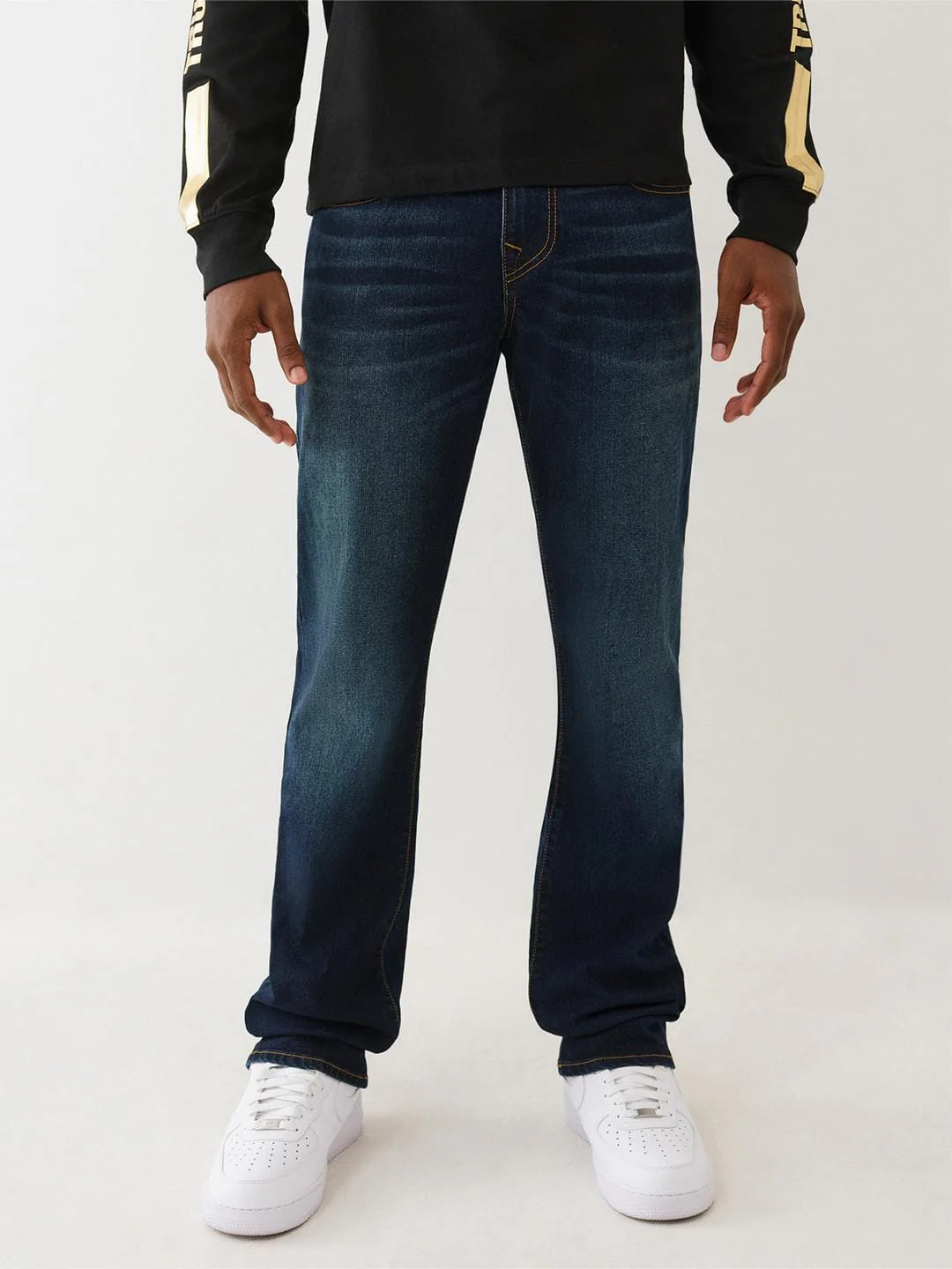 True Religion Men SN Ricky Straight Fit Dark Wash Jeans - Image 2