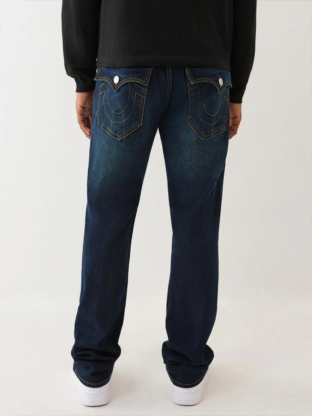True Religion Men SN Ricky Straight Fit Dark Wash Jeans - Image 3