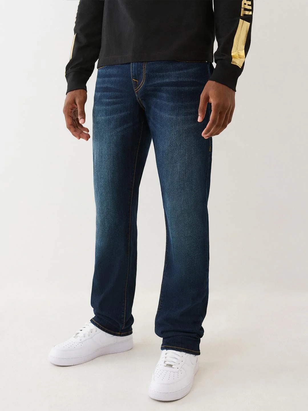 True Religion Men SN Ricky Straight Fit Dark Wash Jeans - Image 4