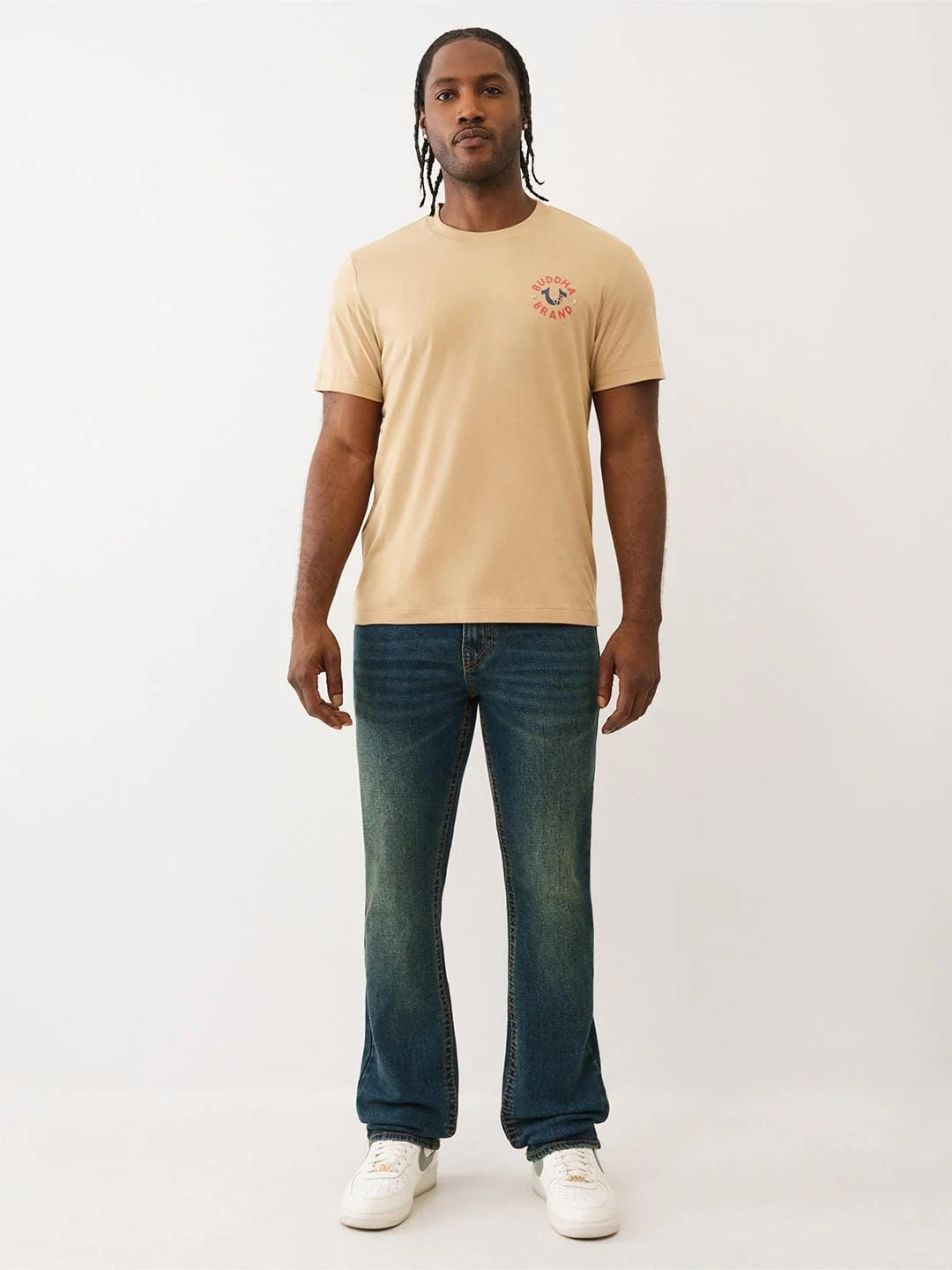 True Religion Men Big T Ricky Straight Fit Medium Wash Jeans - Image 2