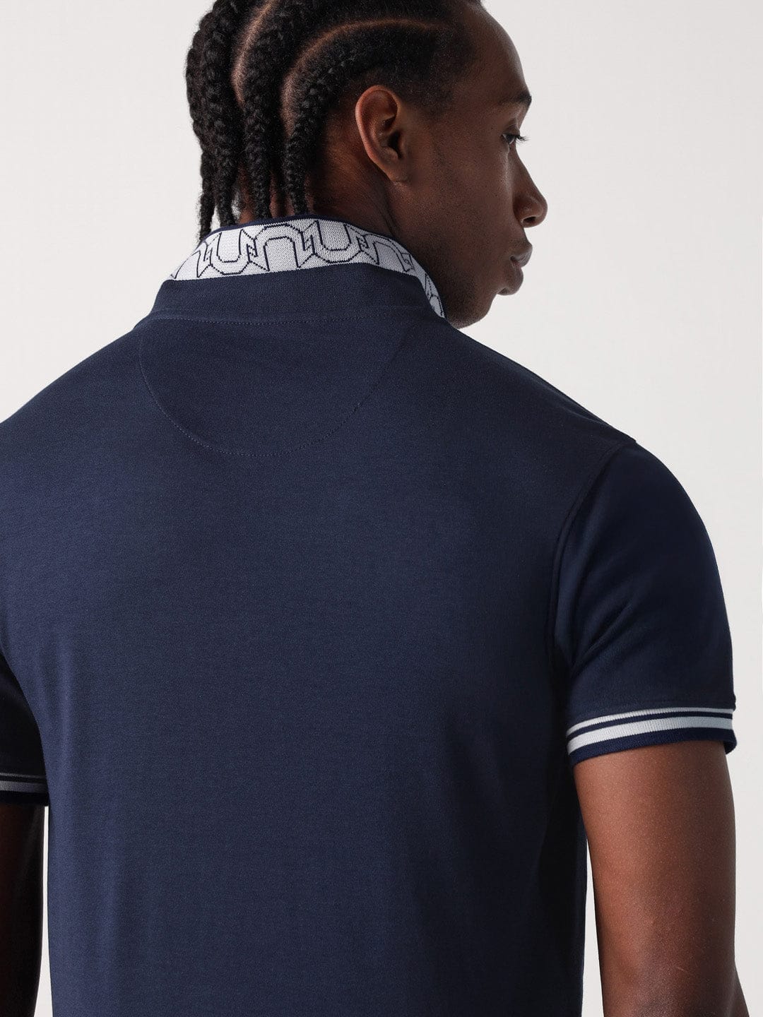 True Religion Men Blue Solid Polo Tshirt - Image 7
