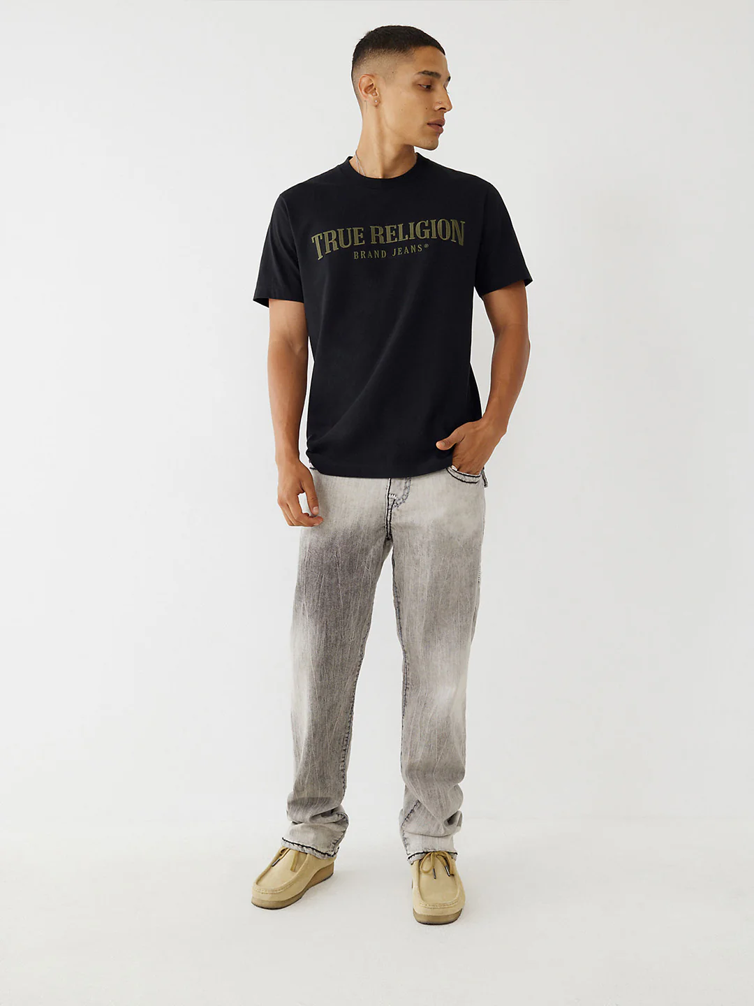 True Religion Men Super T Ricky Straight Fit Mid Rise Jeans - Image 4