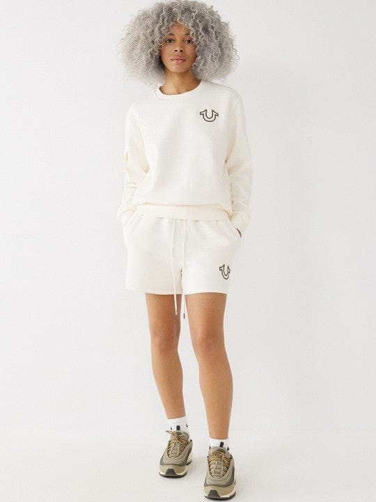 True Religion Women White Regular Fit Shorts - Image 3