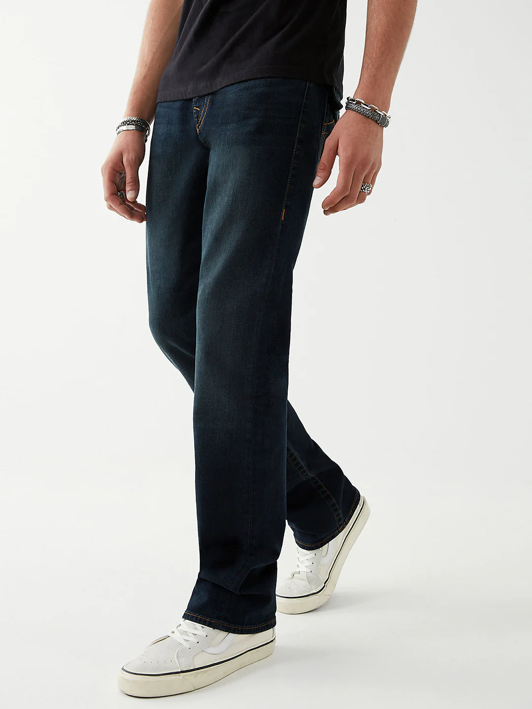 True Religion Men SN Ricky Straight Fit Dark Wash Jeans - Image 4