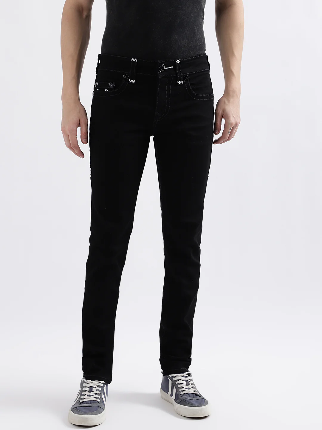 True Religion Men Super T Rocco Straight Fit Mid Rise Jeans - Image 3
