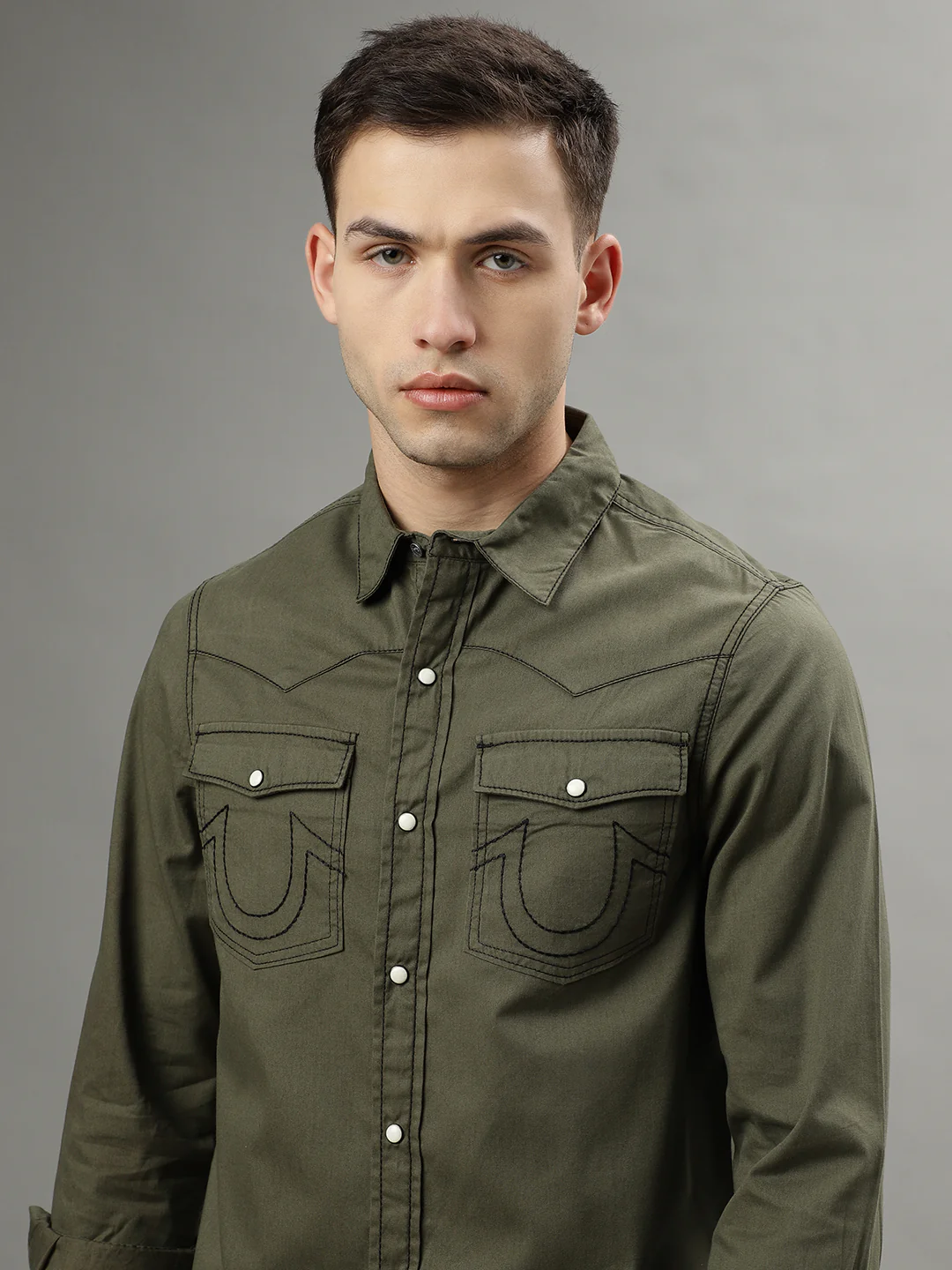 True Religion Green Fashion Regular Fit Shirt - Image 6