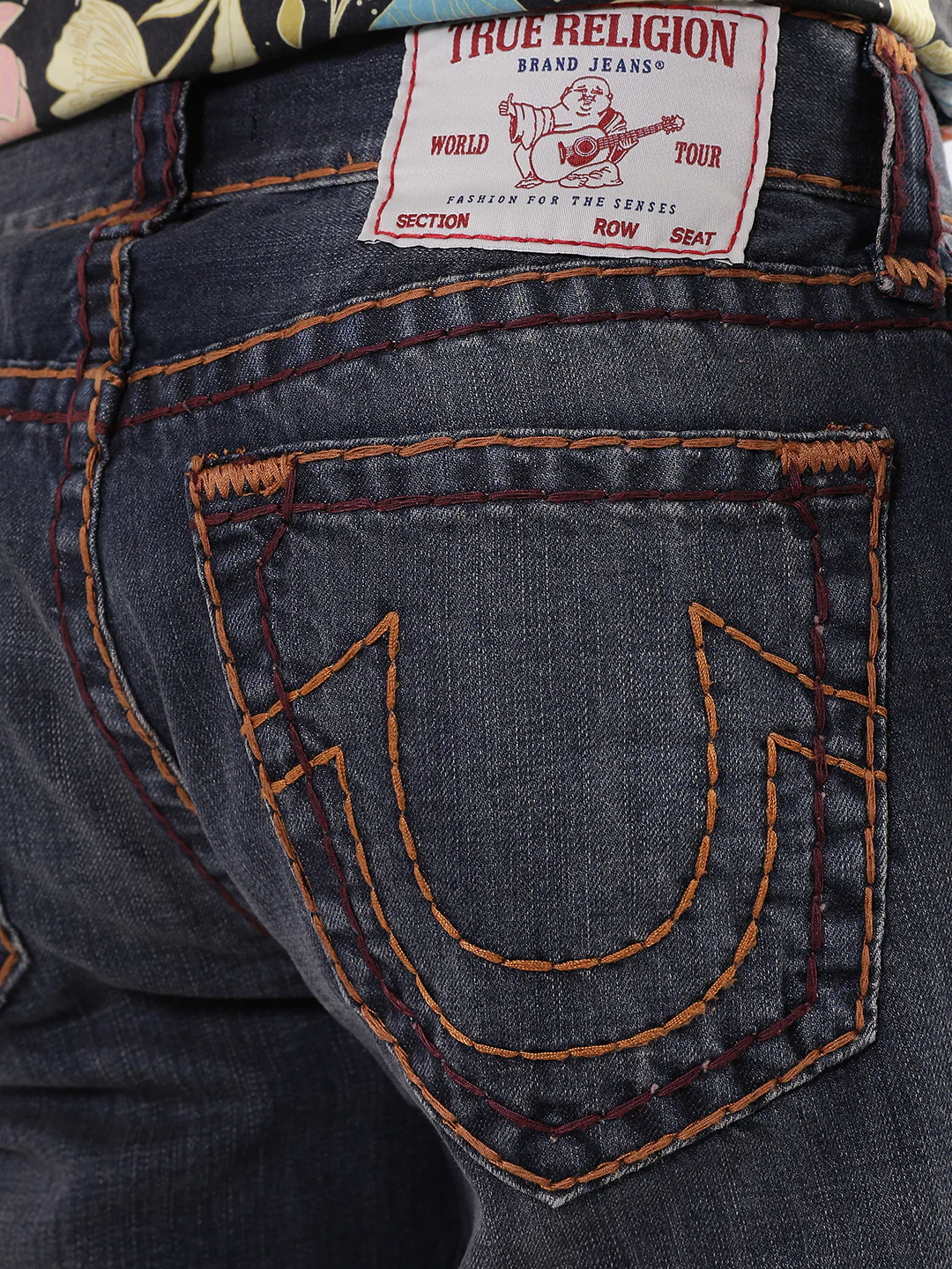 True Religion Men Super T Bobby Oversized Fit Medium Wash Jeans