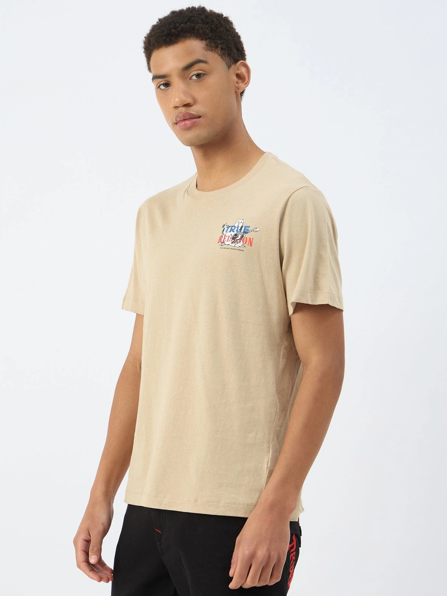 True Religion Men Beige Round Neck Tshirt - Image 6