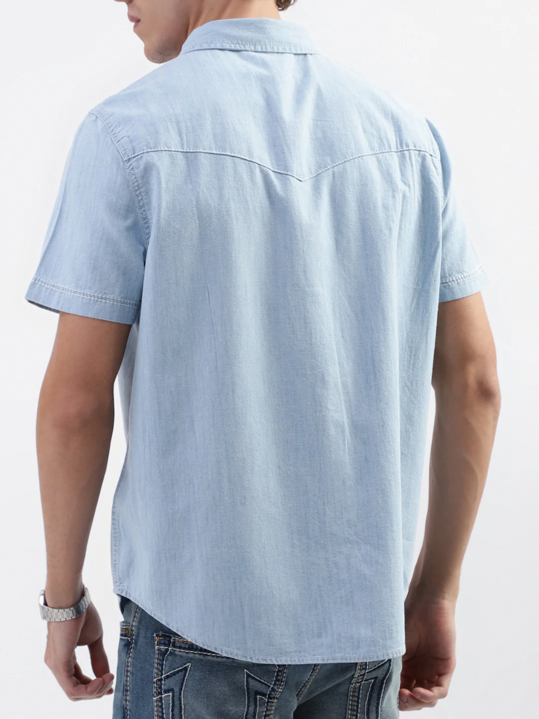 True Religion Blue Regular Fit Shirt - Image 3