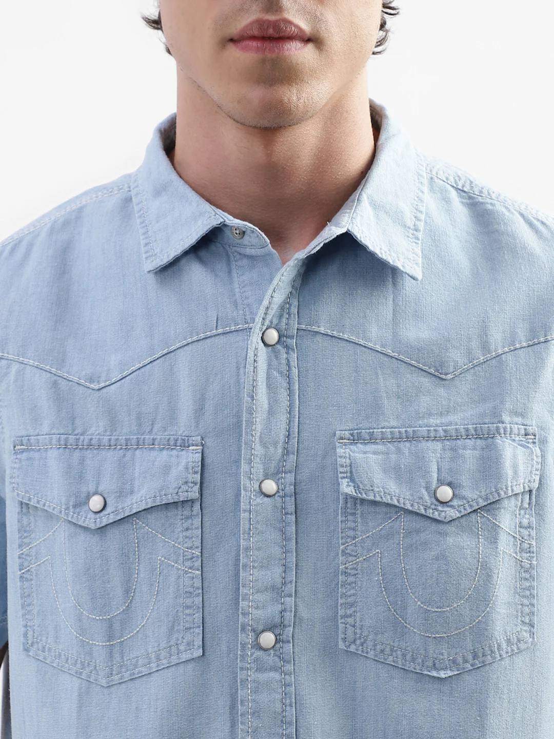 True Religion Blue Regular Fit Shirt - Image 5