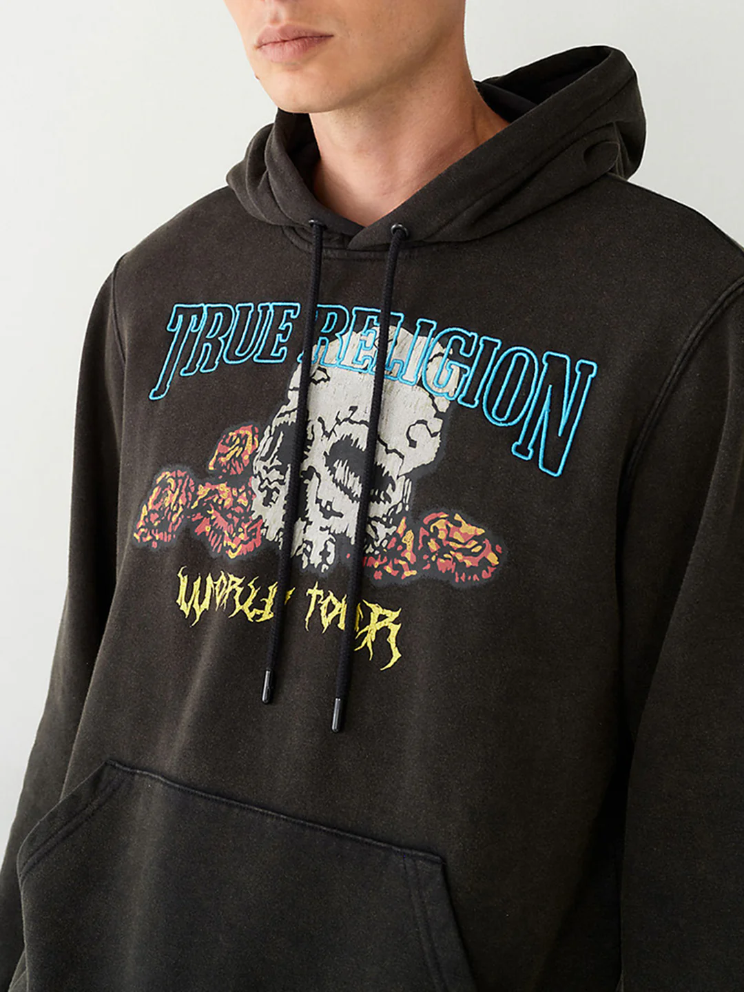 True Religion Men Printed Full Sleeves Hooded Sweatshirt - Image 2