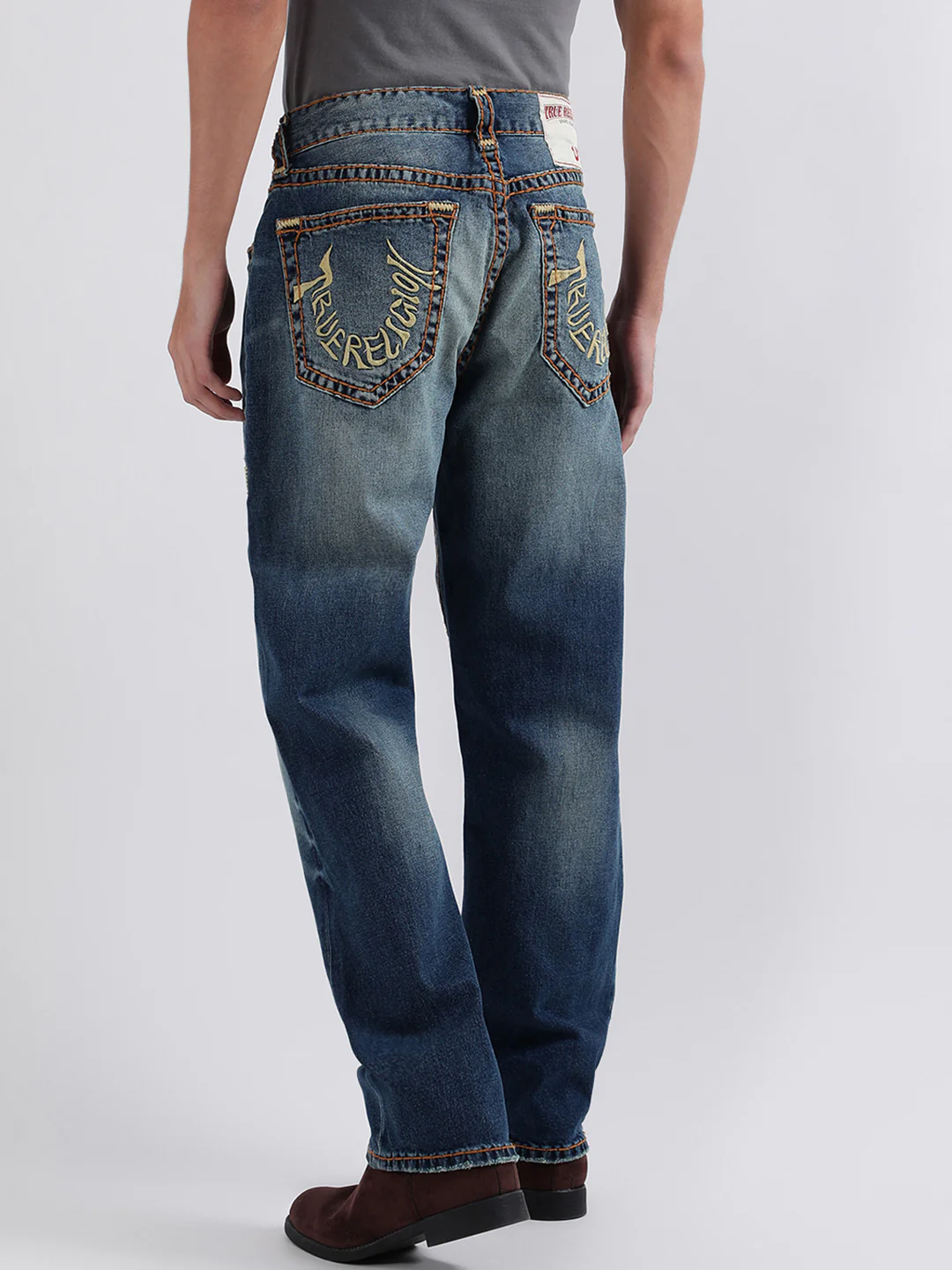 True Religion Men Super T Bobby Regular Fit Medium Wash Jeans